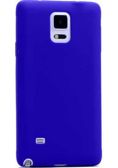 Galaxy Note 4 Kılıf Zore Premier Silikon Kapak Saks Mavi