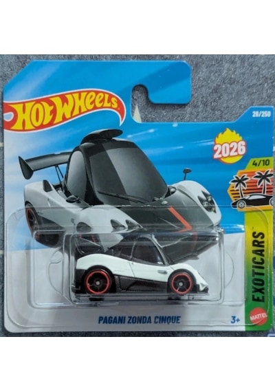 2026 Yeni Ürün Hot Wheels Pagani Zonda Cinque Beyaz