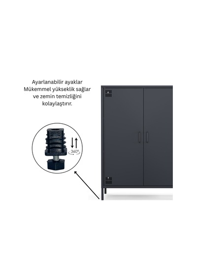 Pera Metal Dolap 2 Kapılı 80,50 X 40 X 109,50 Cm - 9 Renk Seçeneği Bulunmaktadır Ral 7016 Antrasit Pera Metal Dolap 2 Kapılı 80,50 X 40 X 109,50 Cm - 9 Renk Seçeneği Bulunmaktadır Ral 7016 Antrasit