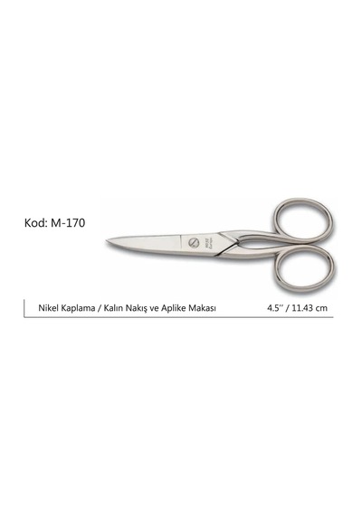 Hubrendy Kargo Europe Kalın Nakış Makası Süper Kalite No:4.5 11,43 Cm