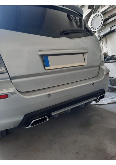Toyota Verso Uyumlu Body Kit Difüzör 2 Çıkış Kare Gri Model 3