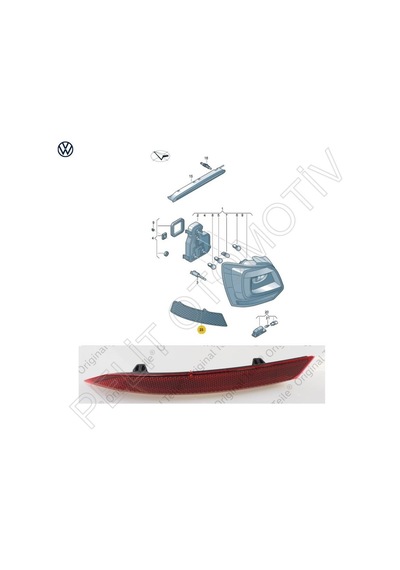 Polo Arka Tampon Reflektörü Sol Dış 6c0945105b 2015-2018
