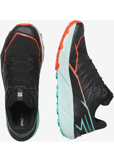 Salomon Thundercross Black/cherry Tomato/electric Green Erk Patika Koşusu Ayakkabısı L47560900 Siyah