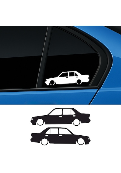 2 Adet Tofaş Şahin Basık Oto Sticker, Kelebek Cam Sticker 20x7 Cm