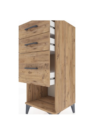 Hyperion Komodin 3 Çekmeceli 44x44x106 Çam-çam Çam