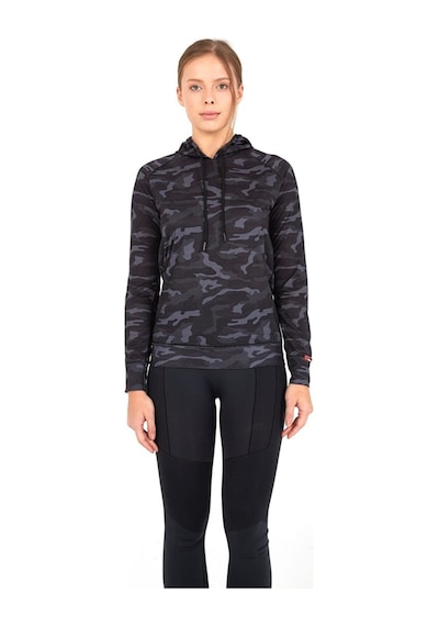 Blackspade 6194 Termal Kapüşonlu Kadın Gri Sweatshirt