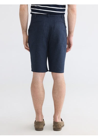 Lcwaıkıkı Classic Lacivert Regular Fit Keten Karışmlı Erkek Şort