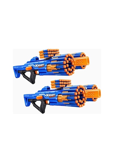 X Shot Insanity Berzerko 8 Atış 96 Dart 2'li Paket, 27 M Menzil Nerf, Oyuncak Tabanca Mavi-turuncu