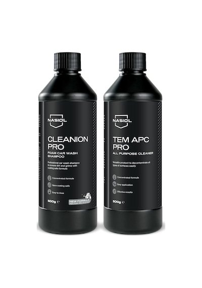 Nasiol-SET 30-Cleanion Pro Konsantre Araç Yıkama Şampuanı ve Tem Apc Pro Araç içi Temizleyici Seti
