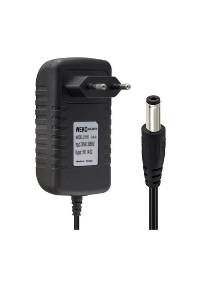 Weko 18 Volt 1 Amper Priz Tip 5.5x2.5 Uç Adaptör Diğer