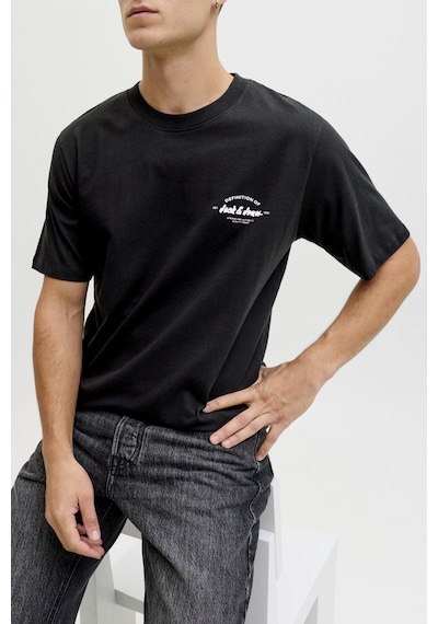 Jack & Jones Erkek T Shirt 12288113 Siyah Siyah
