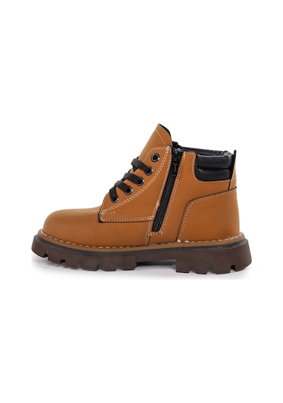 Kiko Kids Fermuarlı Erkek Çocuk Bot Ayakkabı Arz 4552 Taba
