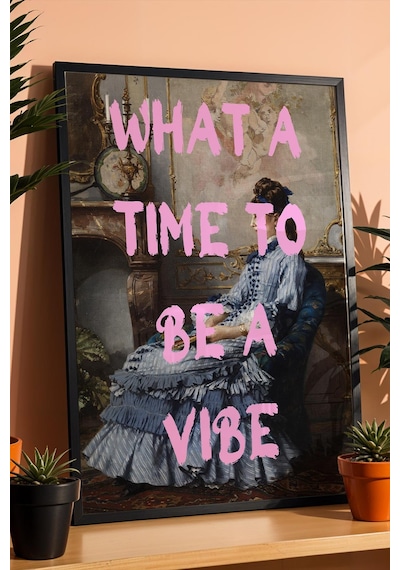 Saturn Young Lady At The Fireplace Çerçeveli Tablo What A Time To Be A Vibe Maximalist Decor Altered Art