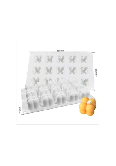 Silikon Çoklu Bubble Mum Kalıbı 15 Li Küçük Boy