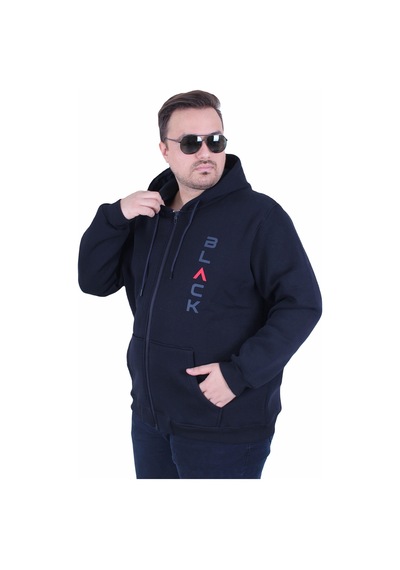 Moc Grande Mocgrande Büyük Beden Kapüşonlu Fermuarlı 3ip Sweat Black 25716 Lacıvert Lacivert Moc Grande Mocgrande Büyük Beden Kapüşonlu Fermuarlı 3ip Sweat Black 25716 Lacıvert Lacivert