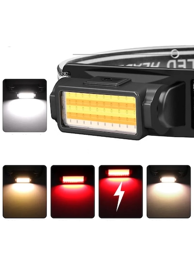 Watton Wt-650 50 Cob Led Kafa Lambası Siyah