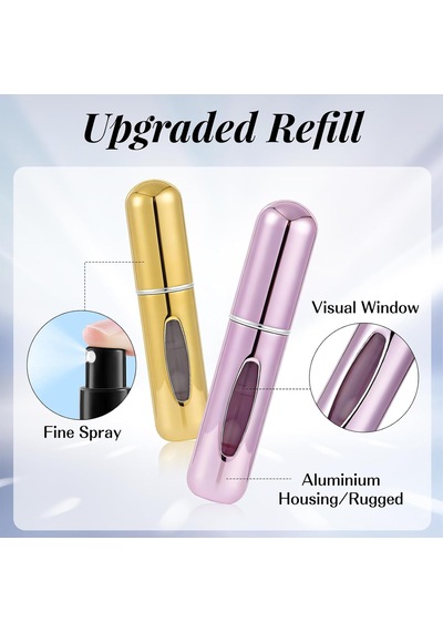 4 Adet 5 Ml Parfüm Spreyi, Doldurulabilir, Boş Seyahat Parfümü, Mini Taşınabilir Sprey Şişesi,