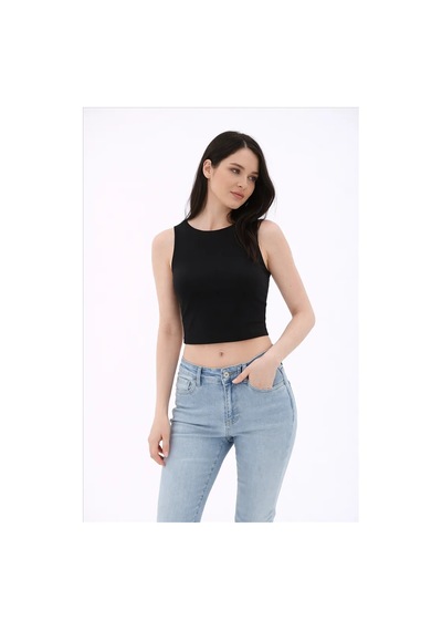 Fashion Friends Kadın Crop Bluz 26y0326k1 Siyah