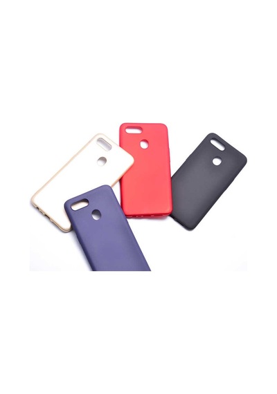 Noktaks - Oppo Uyumlu Oppo Ax7 - Kılıf Mat Renkli Esnek Premier Silikon Kapak - Mürdüm