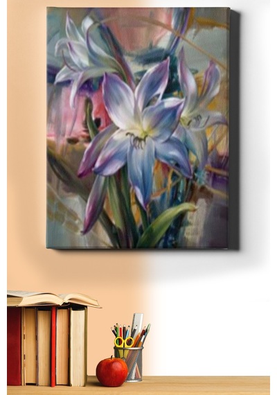 Webstyle Sayılarla Boyama Seti Kasnaklı Mor Zambaklar 40 X 50 Cm