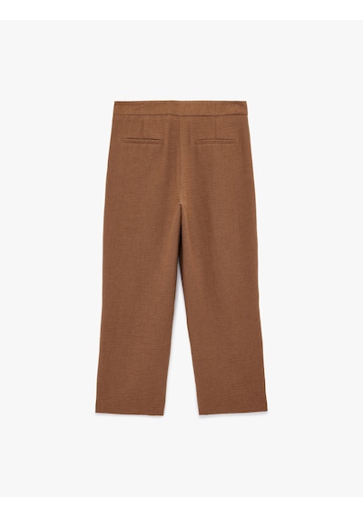 Koton Keten Görünümlü Cepli Bilek Boy Pile Detaylı Havuç Pantolon Kahverengi 6sak40106pw Kahve Koton Keten Görünümlü Cepli Bilek Boy Pile Detaylı Havuç Pantolon Kahverengi 6sak40106pw Kahve