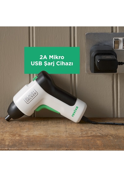 Black+Decker Reviva REVSD4C-XJ 3.6V Şarjlı Vidalama