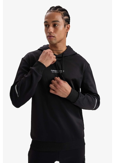 Defacto Defactofit Standart Fit Kapüşonlu Sporcu Sweatshirt D3736ax25wnbk81 Siyah Defacto Defactofit Standart Fit Kapüşonlu Sporcu Sweatshirt D3736ax25wnbk81 Siyah