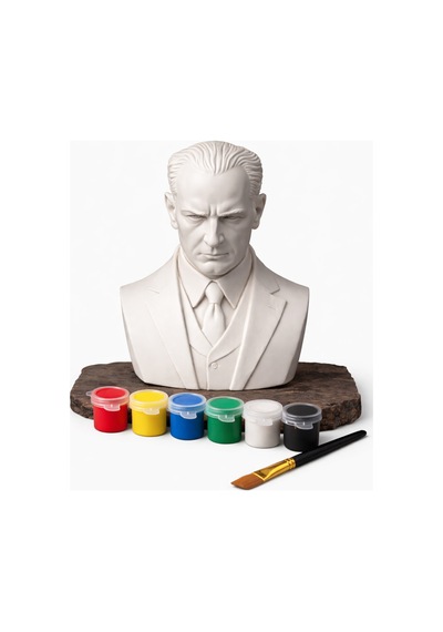 23 Nisan Özel Atatürk Boyama Seti 6 Renk Akrilik Boya, Fırça Ve Figür