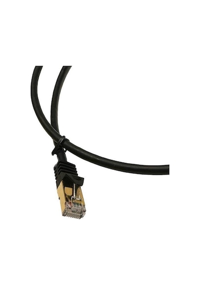 30 Cm Cat7 Kablo 0.3 Metre Siyah Cat7 Kablo