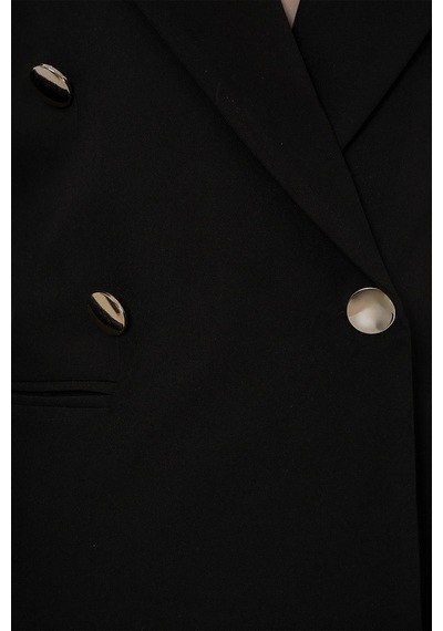 Bigdart Kadın Kruvaze Yaka Blazer Ceket 0722 - Siyah