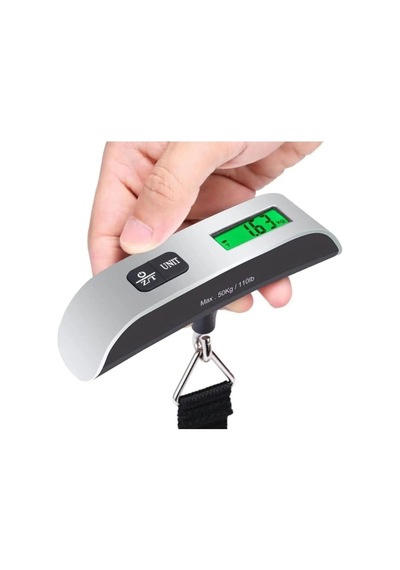 Dijital Bagaj Ve Bavul Tartısı 50 Kg Kapasiteli Taşınabilir Kantar, Lcd Ekranlı, 4 Ağırlık Birimli, Hassas V
