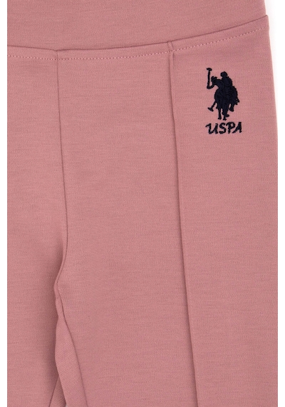 U.S. Polo Assn. Kız Çocuk Orkide Nervürlü İnterlok Tayt 50316891-VR221