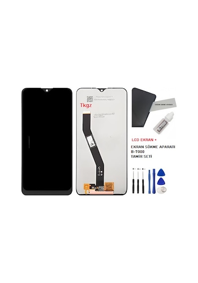 Tkgz Xiaomi Redmi 8a Uyumlu Lcd Ekran Dokunmatik Service Pack Lcd Ekran + B-7000 + Tamir Seti