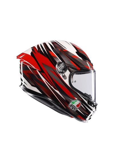 Agv K6 S Reeval White Red Grey Kapalı Kask Kırmızı - Beyaz