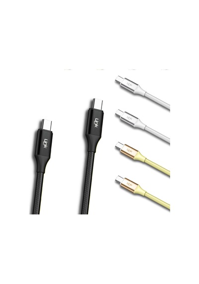 Linktech K598 Type-C to Type-C Örgü Metal Başlı Şarj ve Data Kabl