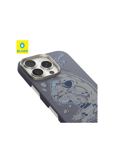 Mr. Gorilla Apple iPhone 16 Pro Max Uyumlu Karbon Fiber Magsafe Serigrafi Baskı Desenli Sert Kılıf