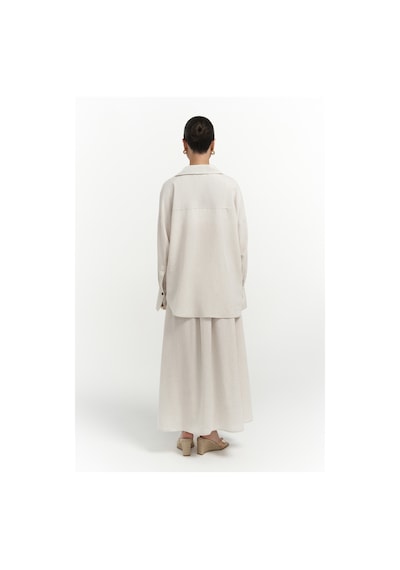 Mai Collection Mai Studios Co. Ambra Bej Gömlek Etek Takım Bej