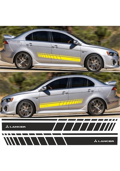Mitsubishi Lancer Yan Şerit Oto Sticker (295979013)