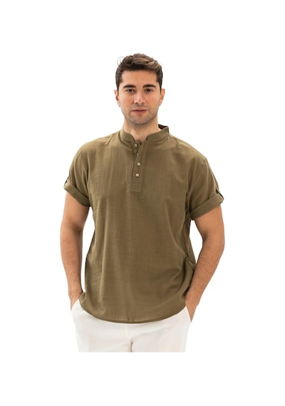 Kısa Kol Şile Bezi Bodrum Erkek T-shirt Haki 3049-haki Haki