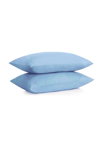 Lionas Pamuklu Yastık Kılıfı - Buz Mavisi - 2'li Set 50x70 - Mavi