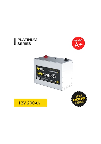 Werer Energy 12V 200Ah LiFePO4 Platinum Series Bluetooth'lu Lityum Demir Fosfat Akü