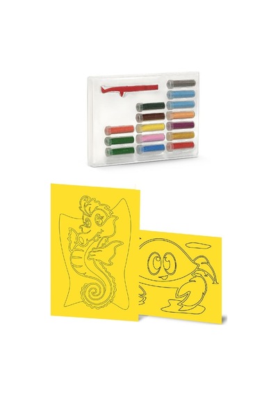 Eğitici Ve Eğlenceli Kum Boyama Seti Deniz Atı & Yengeç-red Castle Ds-212