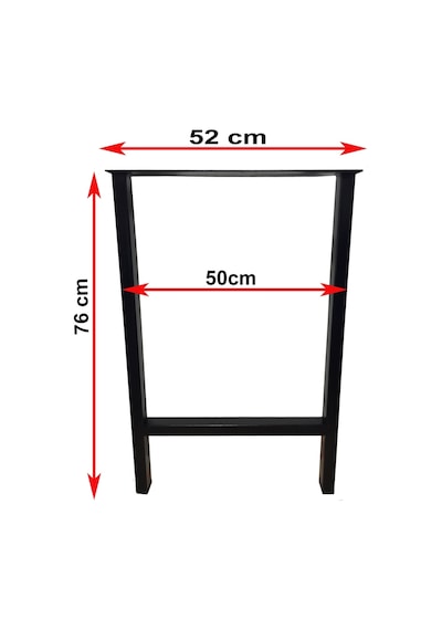 Bin1Fırsatt Metal Ayak Ofis Bahçe İş Yeri Masif Ahşap Kütük Masa Ayağı 76 Cm