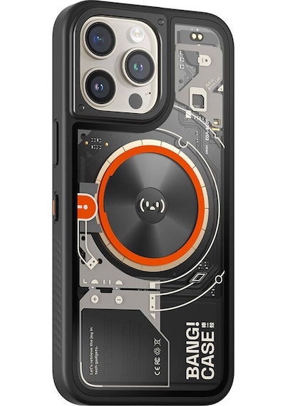 Apple Uyumlu iPhone 15 Pro Kılıf Özelleştirilebilir 3 Fonksiyonlu Bluetooth Bağlantılı Bitmo Lab Bangcase Akıllı