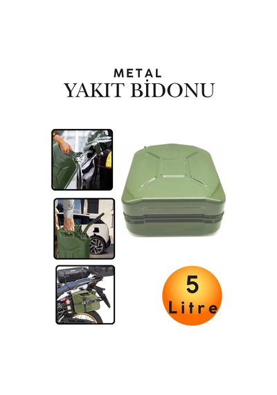 5 Litre Metal Yakıt Bidonu - Araç Bagaj Tipi Kalın Antisilikon Kompakt Benzin Mazot Deposu Tekne Motoru, Jeneratör Ve Çim Biçme İçin Sızdırmaz Yedek Yakıt Deposu Araç Motorsiklet Yakıt Taşıma Bidonu 5 Litre Metal Yakıt Bidonu - Araç Bagaj Tipi Kalın Antisilikon Kompakt Benzin Mazot Deposu Tekne Motoru, Jeneratör Ve Çim Biçme İçin Sızdırmaz Yedek Yakıt Deposu Araç Motorsiklet Yakıt Taşıma Bidonu