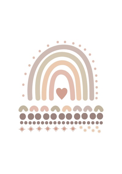 Pembe Gökkuşağı Duvar Sticker Diğer