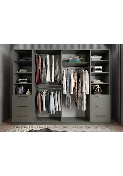 Zeren 6 Kapaklı Çekmeceli Gardırop Dolap F 208 Cm