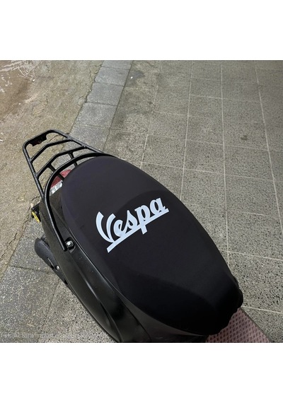 Vespa Siyah Penye Motorsiklet Sele Kılıfı 1.kalite Likrali Penye Yıkanabilir