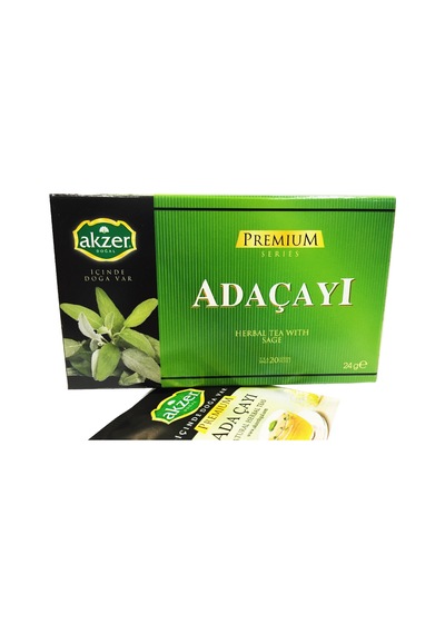Akzer Premium Adaçayı Bitki Süzen Poşet Çay 20 x 1.2 G