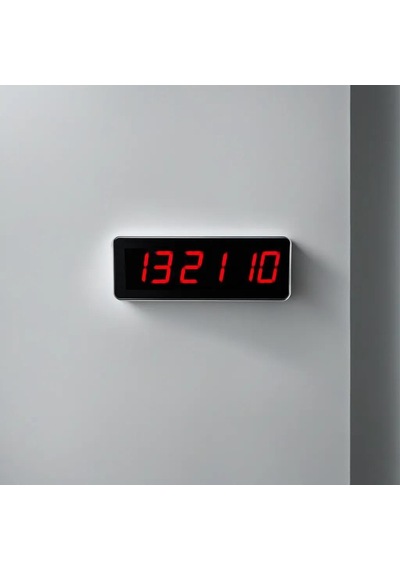 Çift Taraflı Saniyeli Dijital Led Duvar Ve Masa Saati - Kırmızı Kasa Ölçüleri: 16x65 Cm